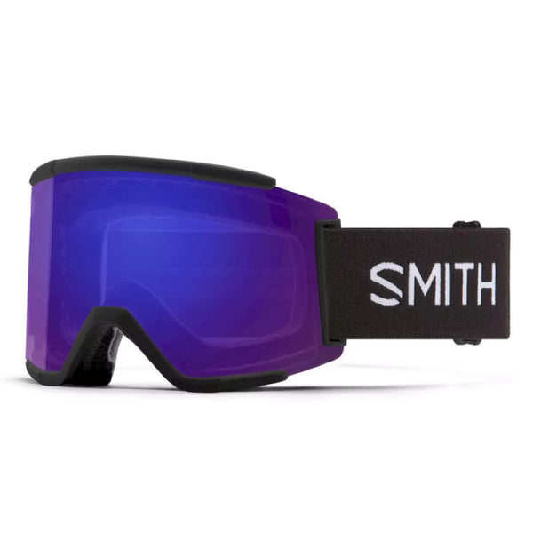 Smith Squad XL Black Snow Goggles with Chromapop Everyday Violet Mirror / Storm Amber